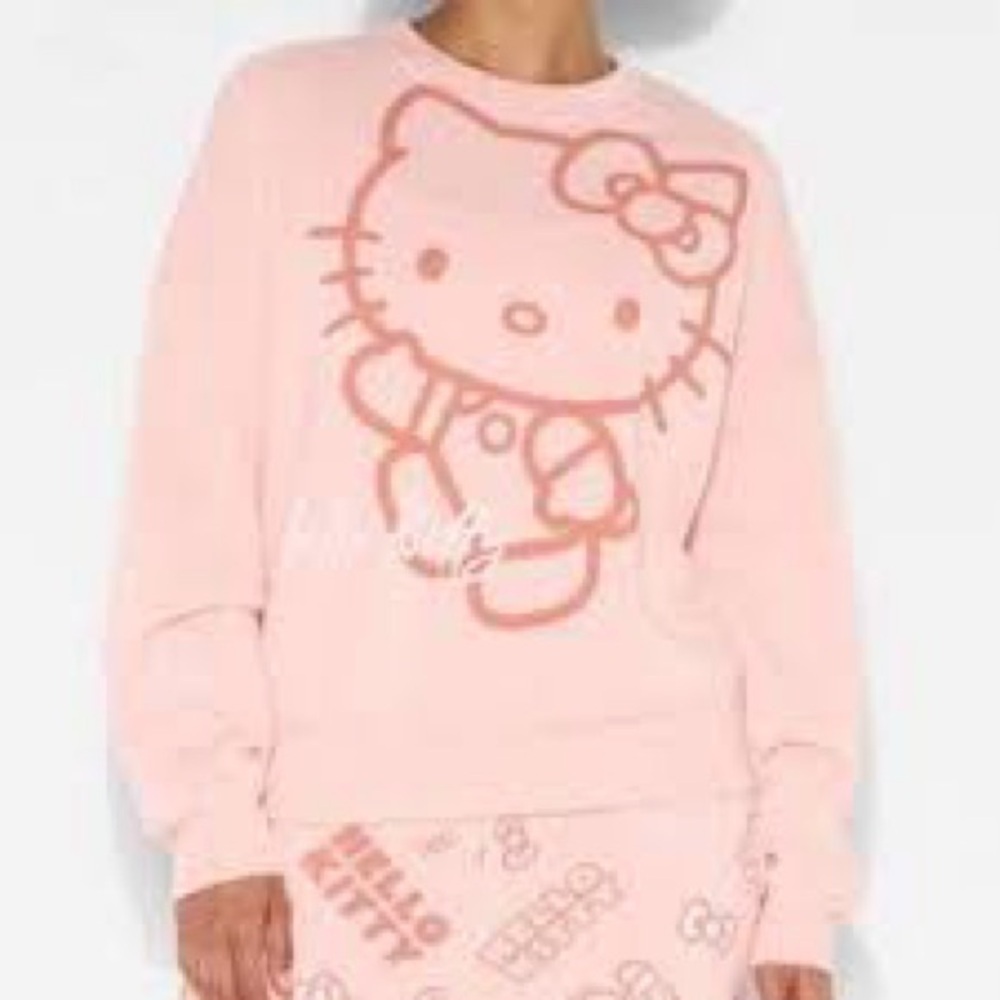 Hello Kitty Sanrio Pink Graphic Crewneck Sweatshirt Women’s Small NWT
